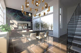 Modern Iron Leaf Chandelier Hand Forged Nature Inspired Gasolier Pendant Light