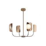 Modern Iron Leaf Chandelier Hand Forged Nature Inspired Gasolier Pendant Light