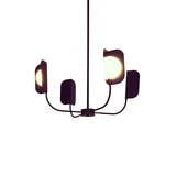 Modern Iron Leaf Chandelier Hand Forged Nature Inspired Gasolier Pendant Light