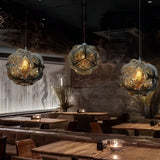 Modern Irregular 3D Stainless Steel Ball Pendant Light Chandelier for Contemporary Living Spaces
