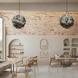 Modern Irregular 3D Stainless Steel Ball Pendant Light Chandelier for Contemporary Living Spaces
