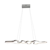 Modern Irregular Curved LED Pendant Light Dimmable Linear Island Lighting for Dining Room