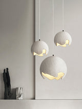 Modern Irregular Geometric Resin Pendant Light Minimalist Hanging Lamp Fixture