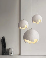 Modern Irregular Geometric Resin Pendant Light Minimalist Hanging Lamp Fixture
