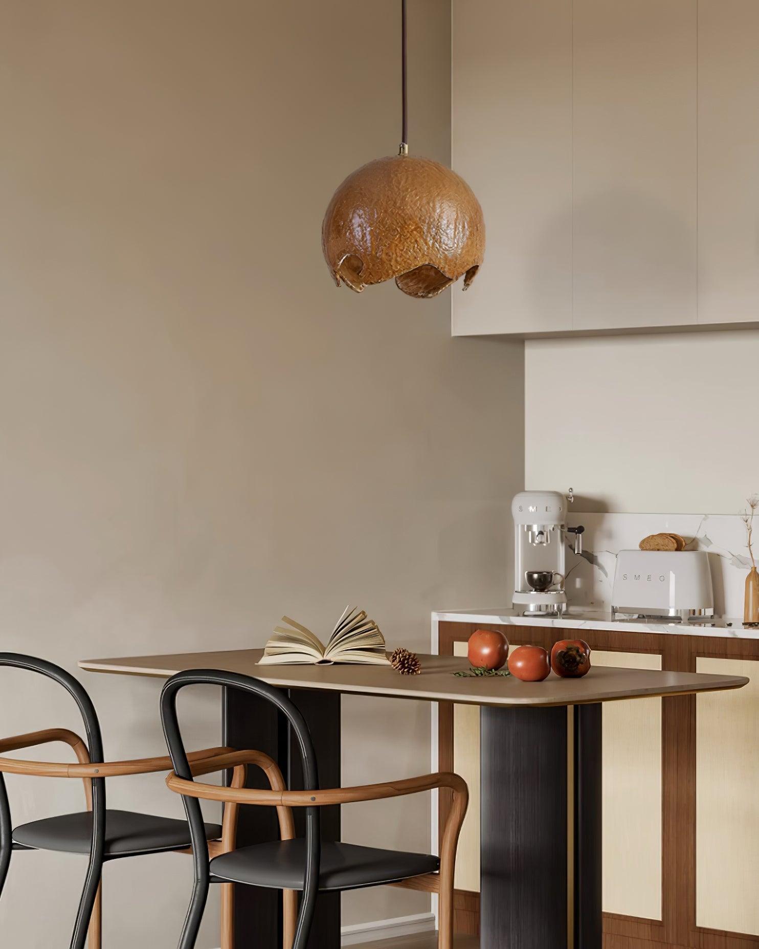 Modern Irregular Geometric Resin Pendant Light Minimalist Hanging Lamp Fixture