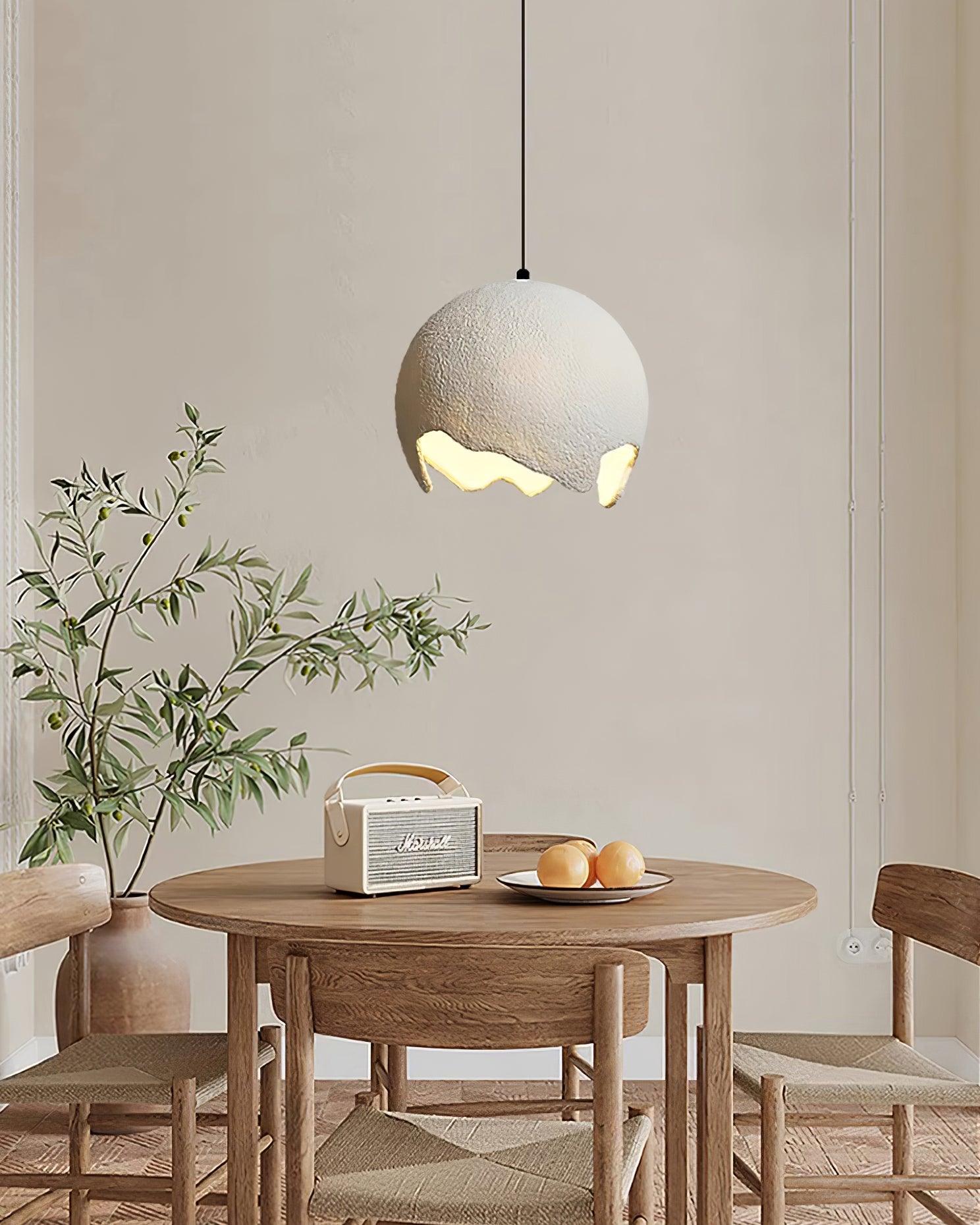 Modern Irregular Geometric Resin Pendant Light Minimalist Hanging Lamp Fixture