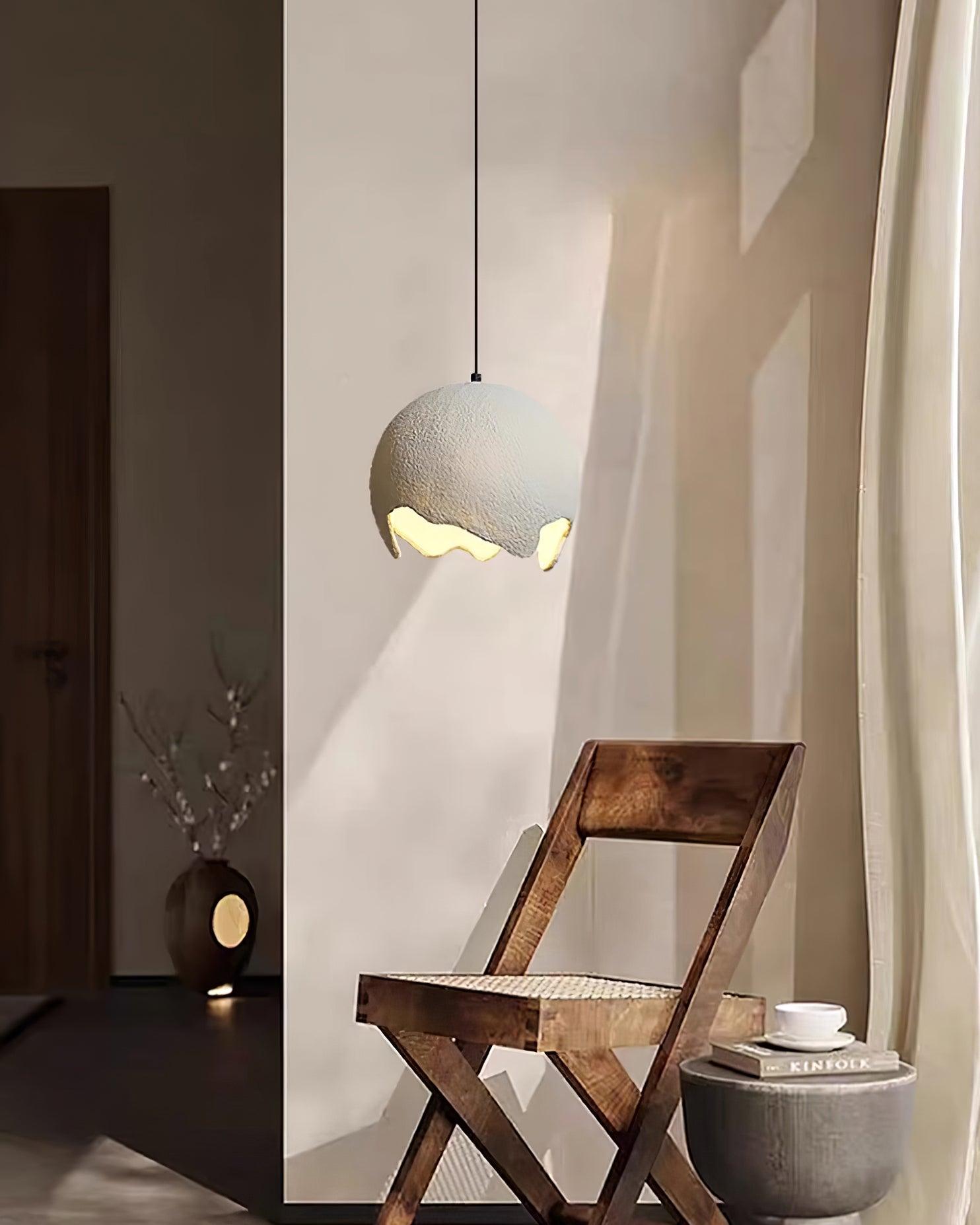 Modern Irregular Geometric Resin Pendant Light Minimalist Hanging Lamp Fixture