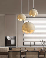 Modern Irregular Geometric Resin Pendant Light Minimalist Hanging Lamp Fixture