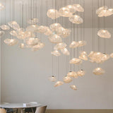 Modern Irregular Glass Bubble Pendant Light Nordic Style Oval Hanging Lamp for Dining Room