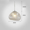 Modern Irregular Glass Bubble Pendant Light Nordic Style Oval Hanging Lamp for Dining Room