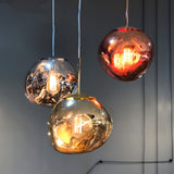 Modern Irregular Lava Glass Ball Pendant Light Creative Nordic Hanging Lamp for Home