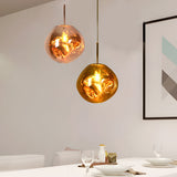 Modern Irregular Lava Glass Ball Pendant Light Creative Nordic Hanging Lamp for Home