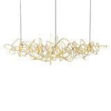 Modern Irregular LED Chandelier Luxury Electroplated Hardware Pendant Light for Dining Room