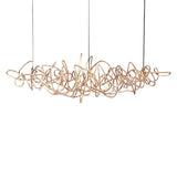Modern Irregular LED Chandelier Luxury Electroplated Hardware Pendant Light for Dining Room