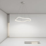 Modern Irregular Ring LED Chandelier Dimmable Minimalist Pendant Lighting for Bedroom and Dining Room