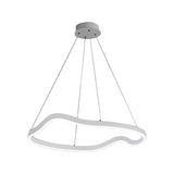 Modern Irregular Ring LED Chandelier Dimmable Minimalist Pendant Lighting for Bedroom and Dining Room