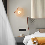 Modern Irregular Round Glass Wall Sconce Creative Postmodern Interior Lighting Fixture
