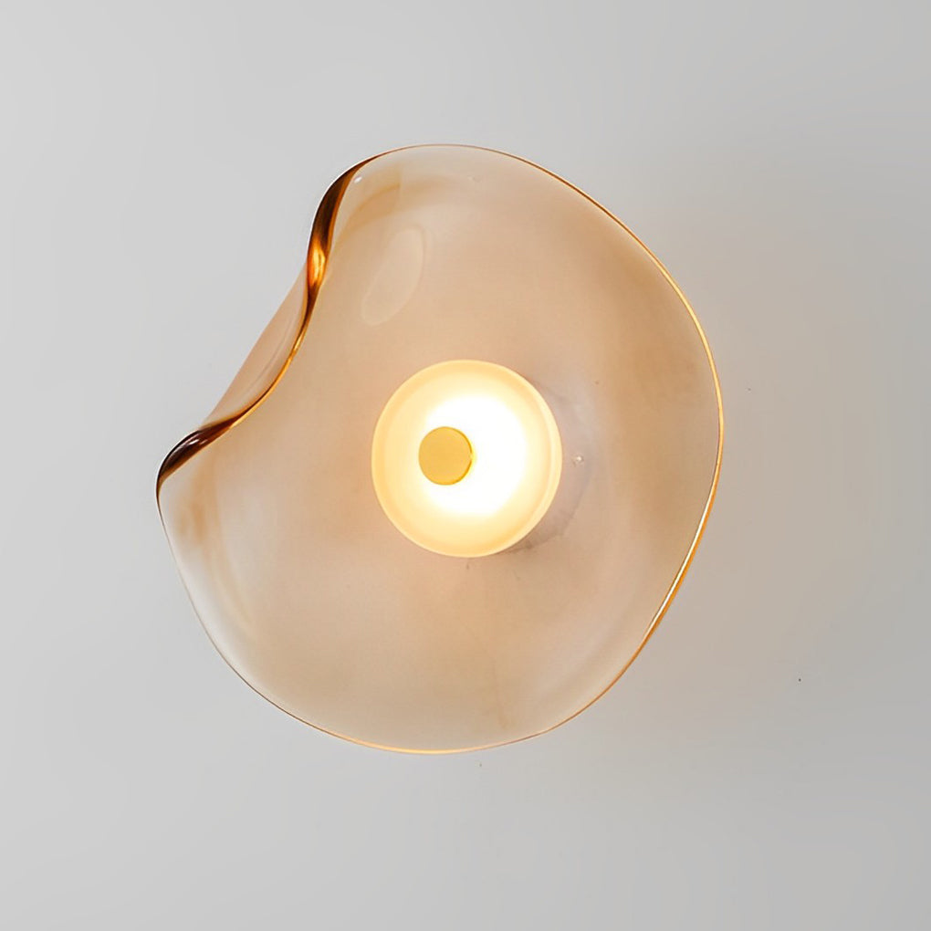 Modern Irregular Round Glass Wall Sconce Creative Postmodern Interior Lighting Fixture