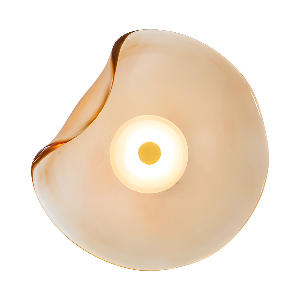 Modern Irregular Round Glass Wall Sconce Creative Postmodern Interior Lighting Fixture