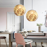 Modern Irregular Round Stainless Steel Pendant Light Chandelier for Dining Room and Bar