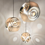 Modern Irregular Round Stainless Steel Pendant Light Chandelier for Dining Room and Bar