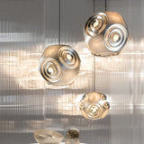 Modern Irregular Round Stainless Steel Pendant Light Chandelier for Dining Room and Bar