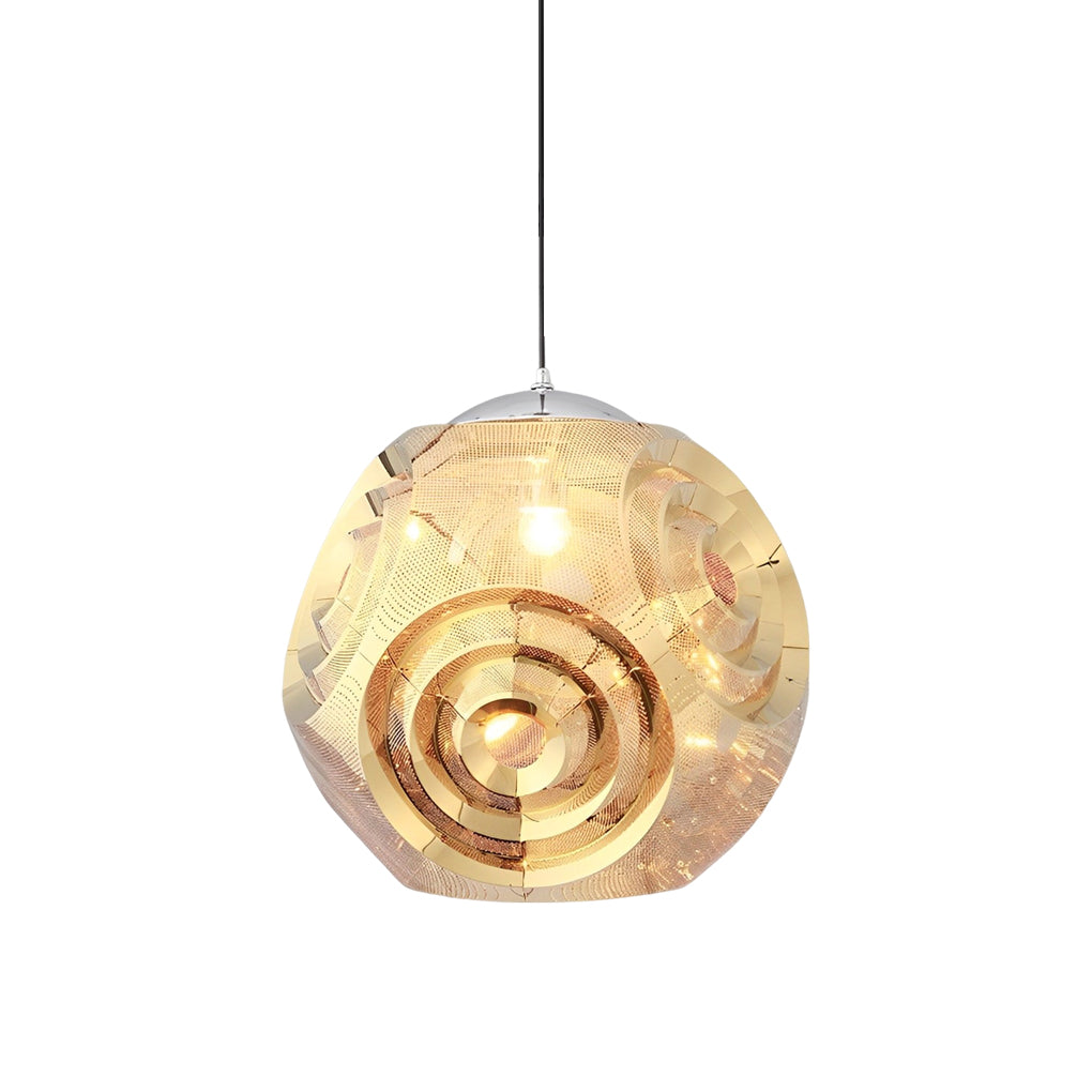 Modern Irregular Round Stainless Steel Pendant Light Chandelier for Dining Room and Bar
