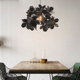 Modern Italian Black Hexagonal Metal Chandelier Postmodern Art Pendant Light for Living Room