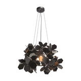 Modern Italian Black Hexagonal Metal Chandelier Postmodern Art Pendant Light for Living Room
