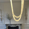Modern Italian Design Art Pearl Necklace Chandelier with White Acrylic Spheres
