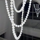 Modern Italian Design Art Pearl Necklace Chandelier with White Acrylic Spheres