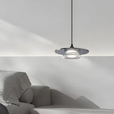 Modern Italian Glass Pendant Light 8 Inch LED Hanging Kitchen Lamp with 3 Color Dimming