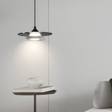 Modern Italian Glass Pendant Light 8 Inch LED Hanging Kitchen Lamp with 3 Color Dimming