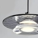 Modern Italian Glass Pendant Light 8 Inch LED Hanging Kitchen Lamp with 3 Color Dimming