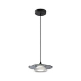 Modern Italian Glass Pendant Light 8 Inch LED Hanging Kitchen Lamp with 3 Color Dimming
