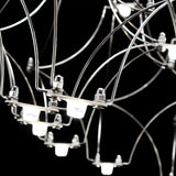 Modern Italian Style LED Crystal Raindrop Chandelier Stainless Steel Pendant Lighting