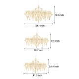 Modern Italian Style LED Crystal Raindrop Chandelier Stainless Steel Pendant Lighting