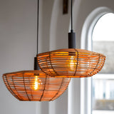 Modern Japanese Style Wabi Sabi Round Woven Pendant Light and Wall Sconce for Home Decor
