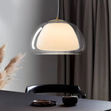 Modern Jelly Glass Pendant Lamp Nordic 3 Color Dimming Hanging Light for Bedroom and Dining Room