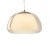 Modern Jelly Glass Pendant Lamp Nordic 3 Color Dimming Hanging Light for Bedroom and Dining Room