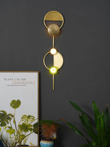 Modern Jewelry Inspired LED Wall Sconce Brass and Glass Gemstone Wall Lamp