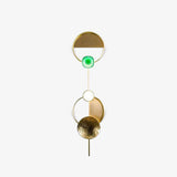 Modern Jewelry Inspired LED Wall Sconce Brass and Glass Gemstone Wall Lamp