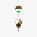 Modern Jewelry Inspired LED Wall Sconce Brass and Glass Gemstone Wall Lamp