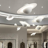 Modern Jupiter Ring LED Pendant Light Circular White Hanging Ceiling Lamp