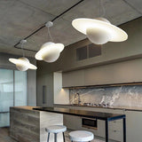 Modern Jupiter Ring LED Pendant Light Circular White Hanging Ceiling Lamp
