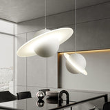 Modern Jupiter Ring LED Pendant Light Circular White Hanging Ceiling Lamp