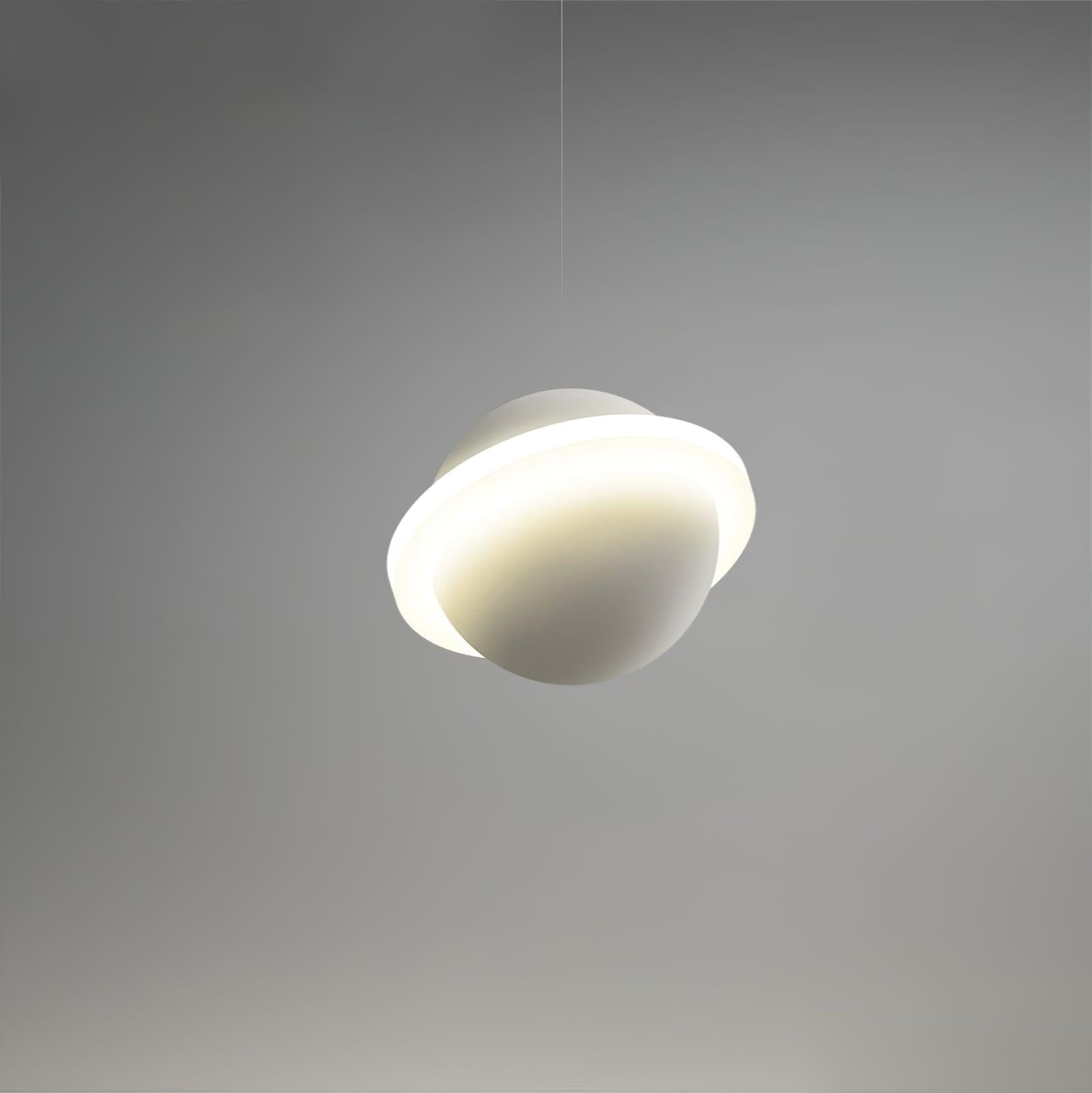 Modern Jupiter Ring LED Pendant Light Circular White Hanging Ceiling Lamp