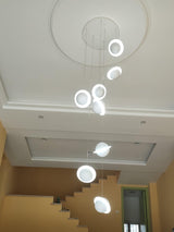 Modern Jupiter Ring LED Pendant Light Circular White Hanging Ceiling Lamp