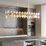 Modern K9 Crystal Chandelier with 3 Step Dimming for Dining and Living Room Spaces