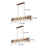 Modern K9 Crystal Chandelier with 3 Step Dimming for Dining and Living Room Spaces